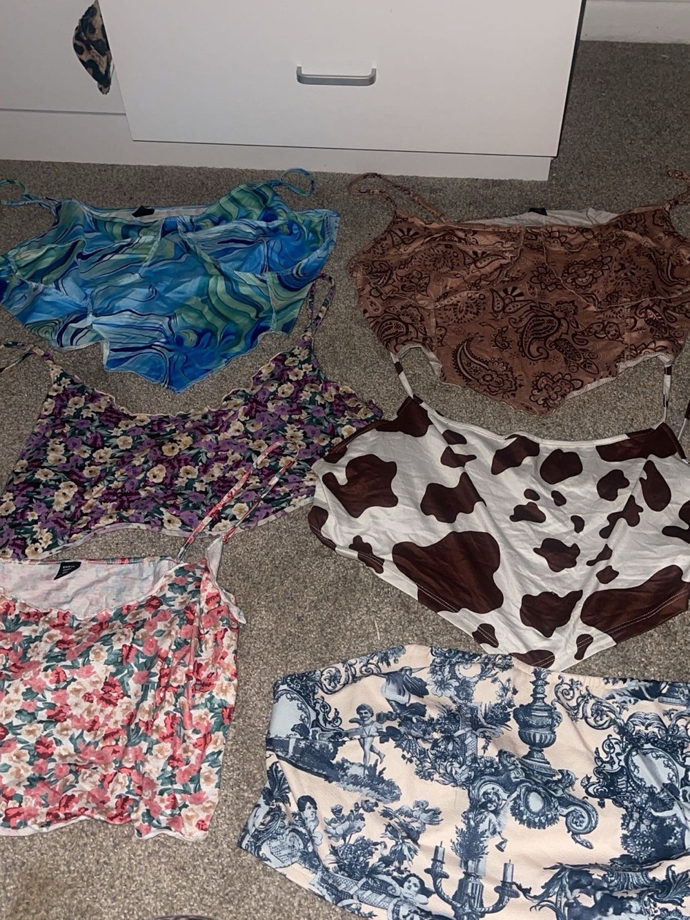 Assorted Women’s Print Tank Top - Brown Cow Print